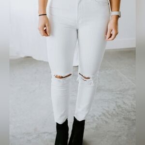 Eunina Ultra High Rise Straight Crop Jean